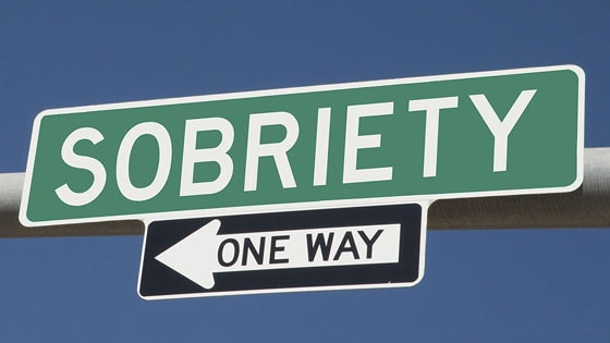 Sobriety one way sign